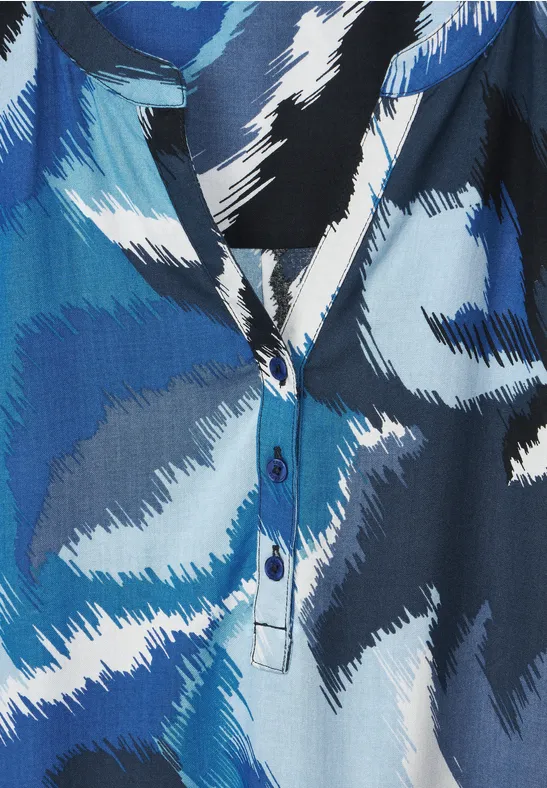 Printbluse blue sea