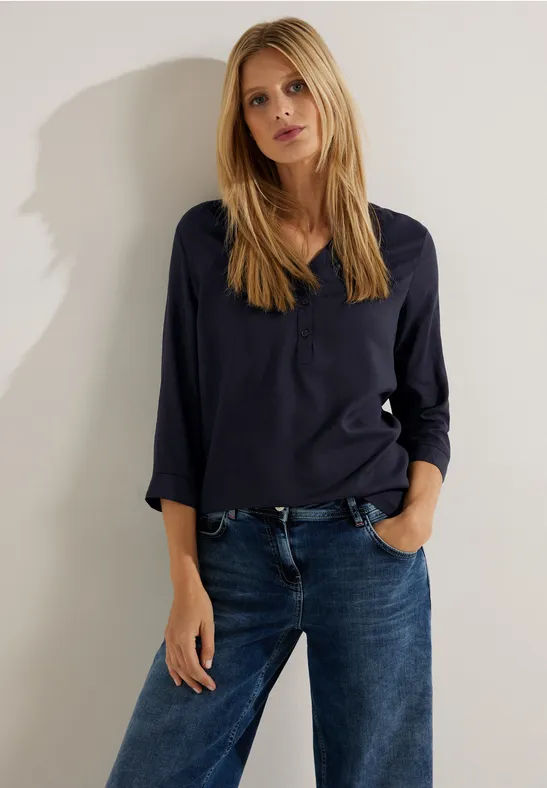 Viskose Bluse mit 3/4 Arm night sky blue