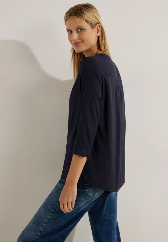 Viskose Bluse mit 3/4 Arm night sky blue