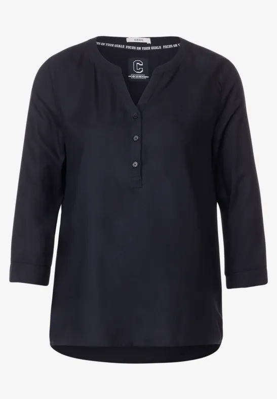 Viskose Bluse mit 3/4 Arm night sky blue