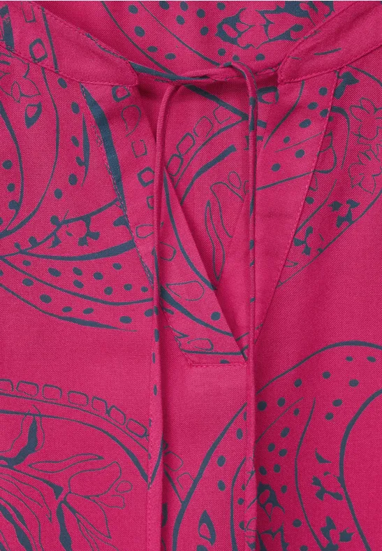 Paisley Viskose Bluse cosy coral