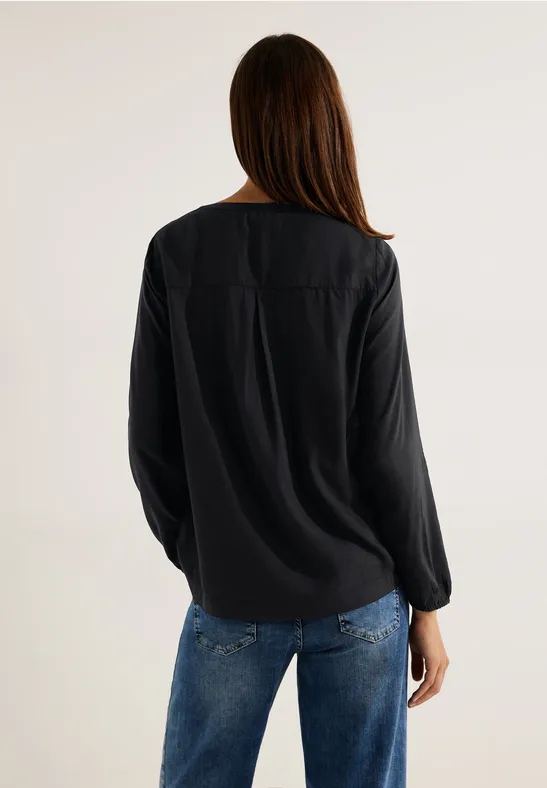 Viscose tuniekblouse Black