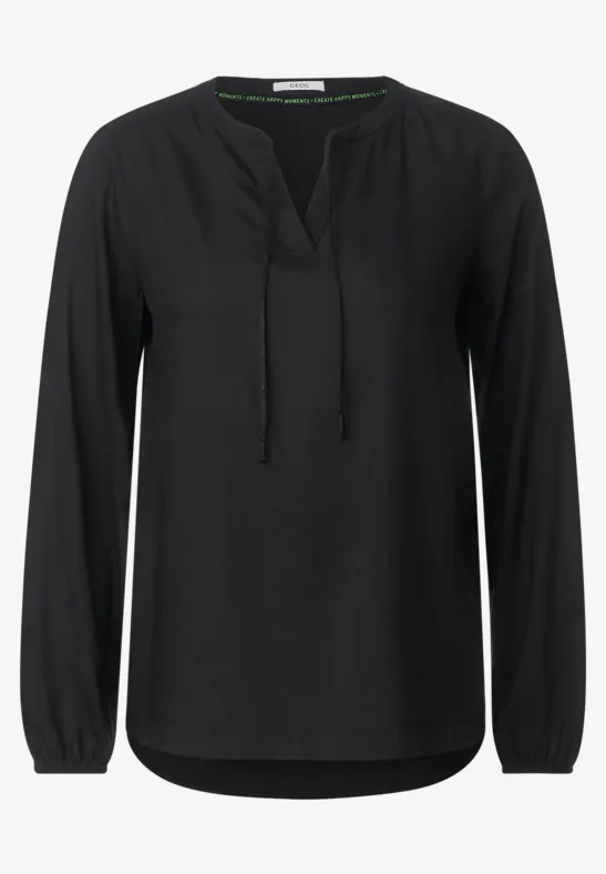 Viscose tuniekblouse Black