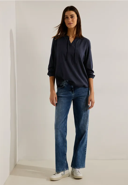 Viscose tuniekblouse night sky blue