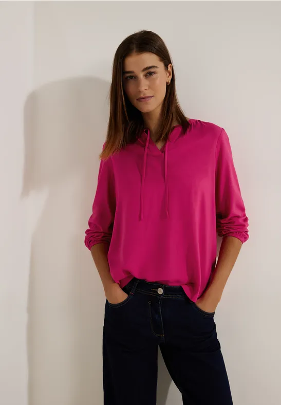 Chemisier tunique en viscose cosy coral