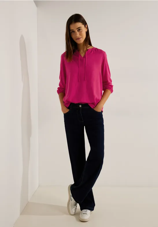Chemisier tunique en viscose cosy coral
