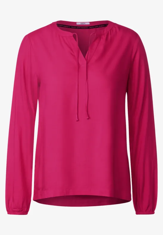 Chemisier tunique en viscose cosy coral