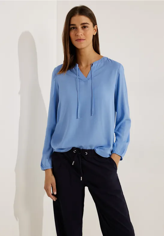 Chemisier tunique en viscose real blue