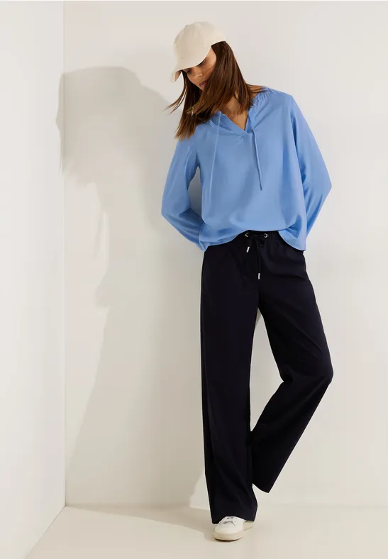 Chemisier tunique en viscose real blue