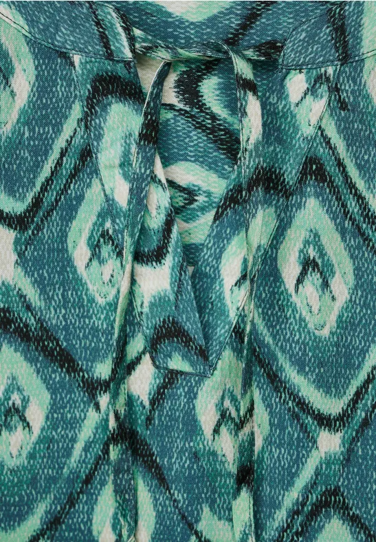 Bluse mit Alloverprint easy green