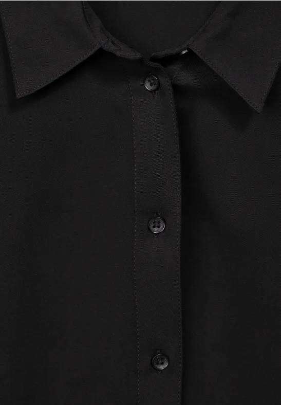 Chemisier court en viscose Black