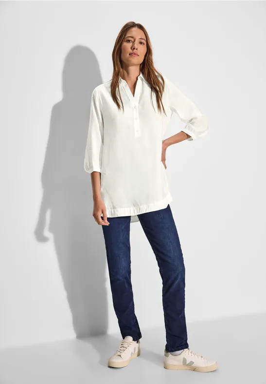Blouse longue vanilla white