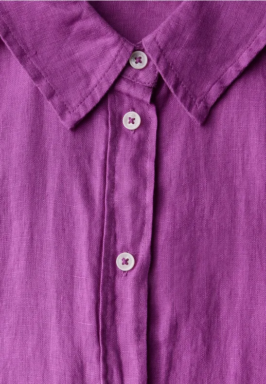 Leinen-Hemdbluse magenta lacquer