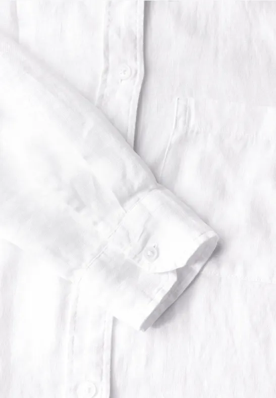 Linnen overhemd blouse White