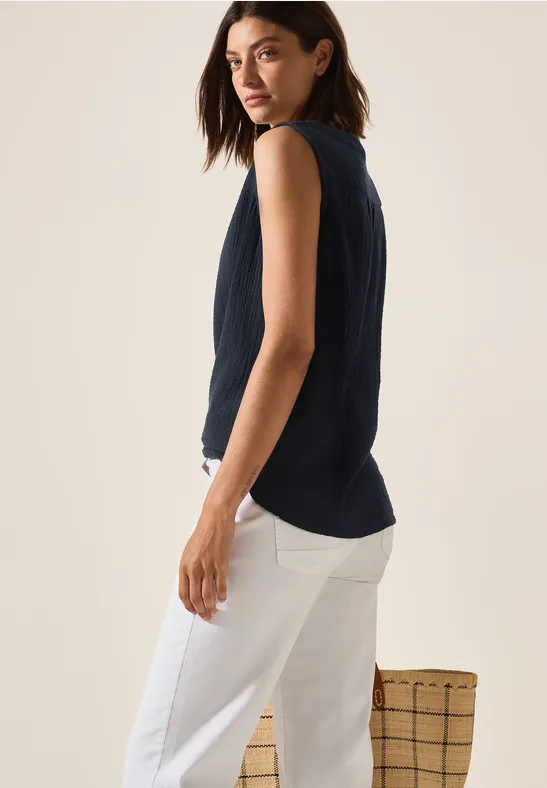 Mousseline blouse top universal blue