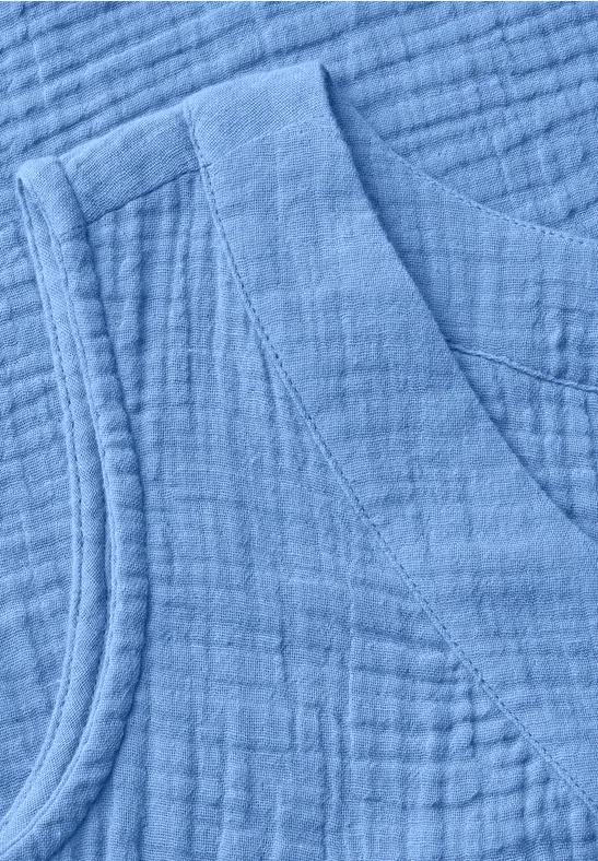 Mousseline blouse top aster blue
