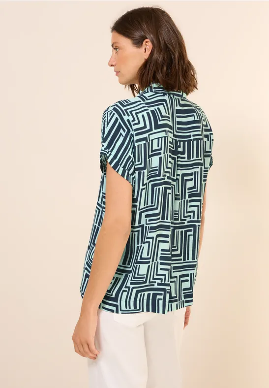 Chemisier à motifs slate khaki