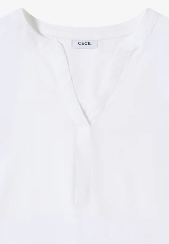 Bluse in Unifarbe White