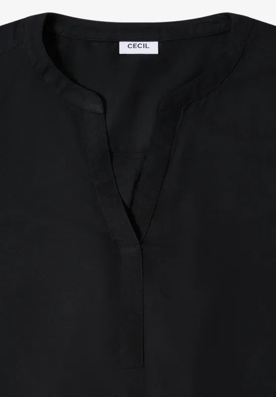 Blouse in effen kleur Black