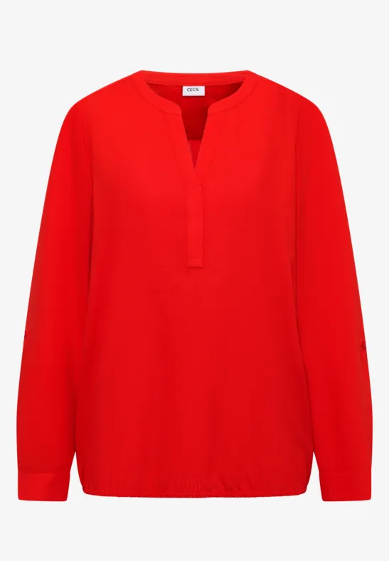 Bluse in Unifarbe pumkin orange