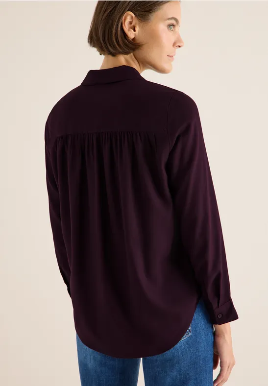 Chemisier en couleur unie eggplant red