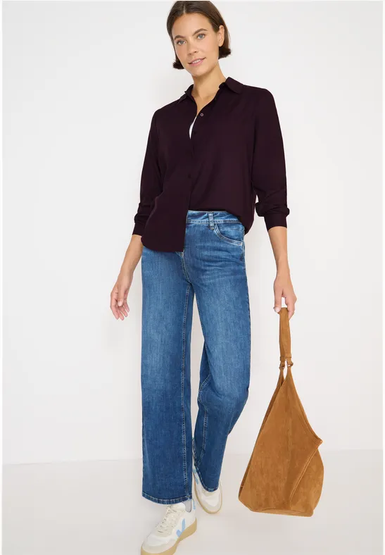 Chemisier en couleur unie eggplant red