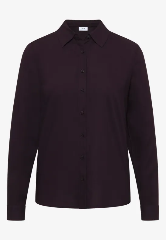 Chemisier en couleur unie eggplant red