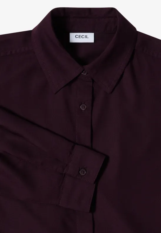 Chemisier en couleur unie eggplant red