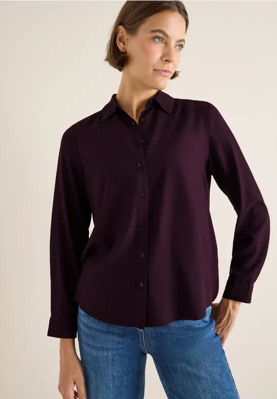 Chemisier en couleur unie eggplant red