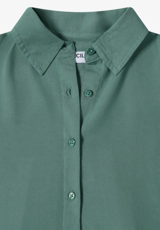 Hemdbluse in Unifarbe jewel green