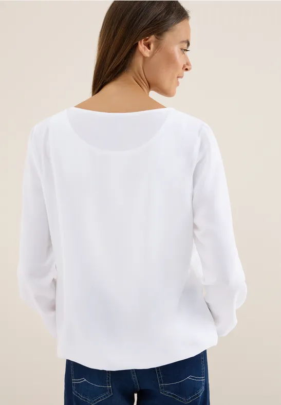 Bluse in Unifarbe White