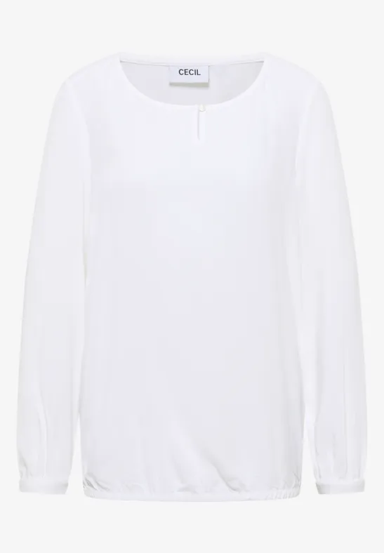 Bluse in Unifarbe White