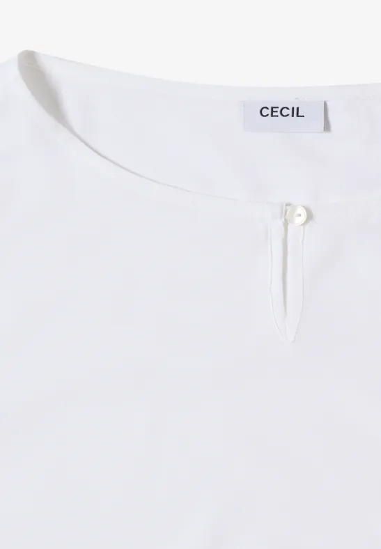 Bluse in Unifarbe White