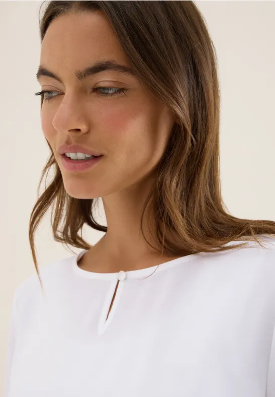 Bluse in Unifarbe White