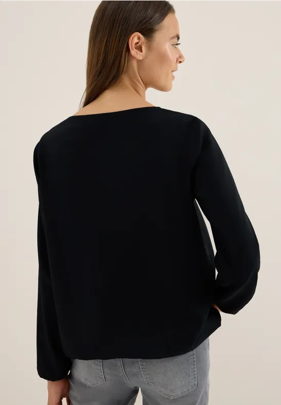 Bluse in Unifarbe Black