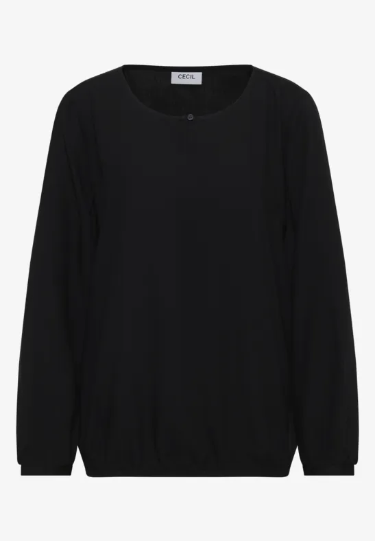 Bluse in Unifarbe Black