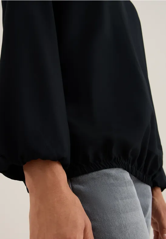 Bluse in Unifarbe Black