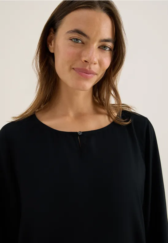 Bluse in Unifarbe Black