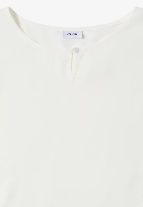 Blouse in effen kleur vanilla white