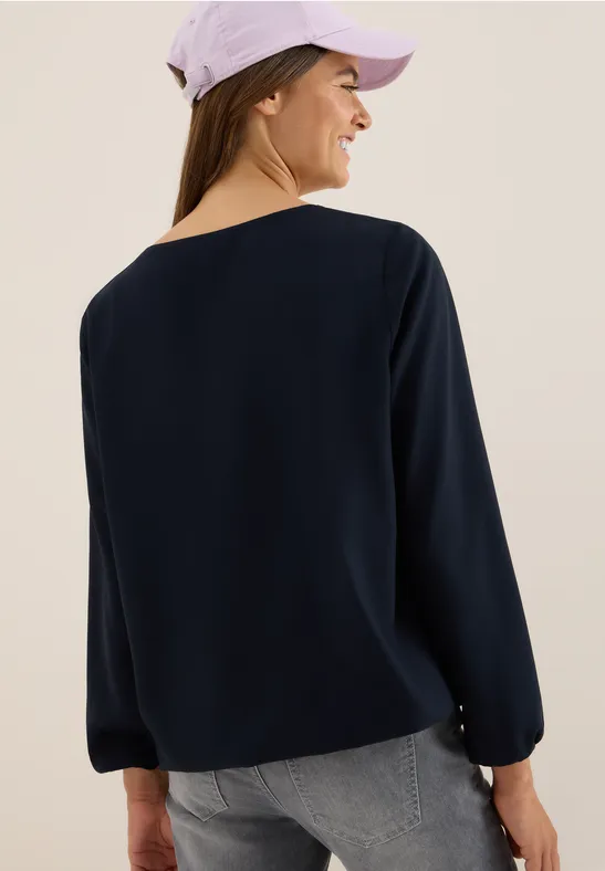 Blouse in effen kleur urban dark blue