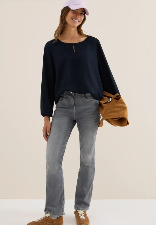 Blouse in effen kleur urban dark blue