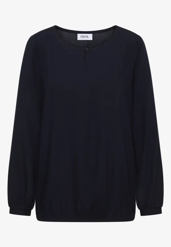 Blouse in effen kleur urban dark blue