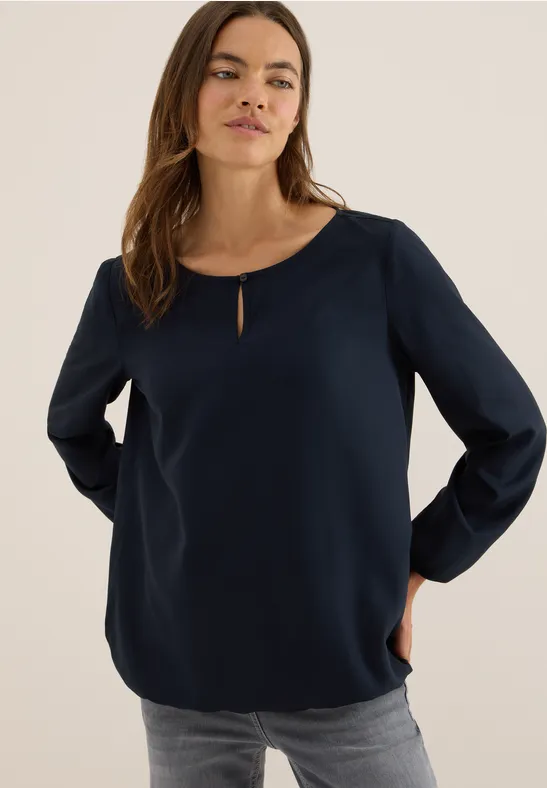 Blouse in effen kleur urban dark blue