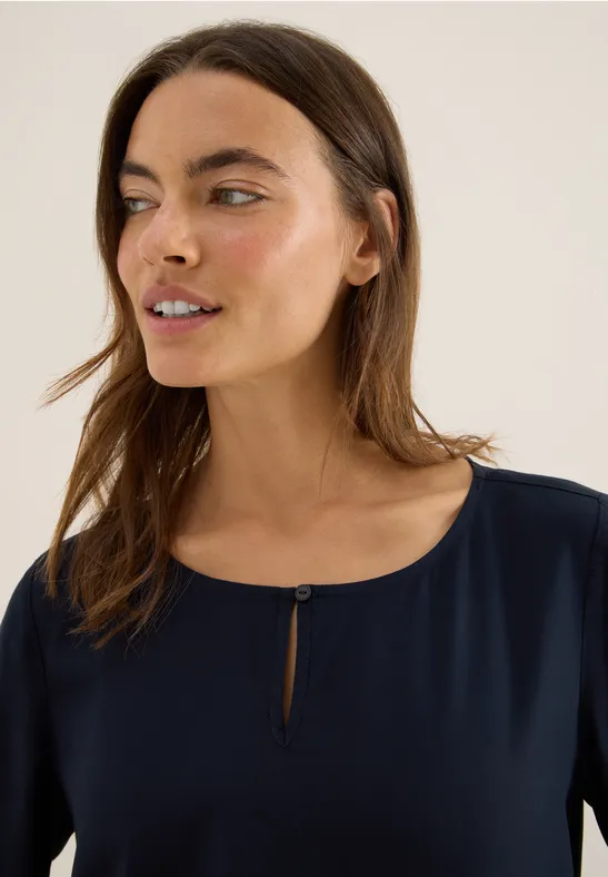 Blouse in effen kleur urban dark blue