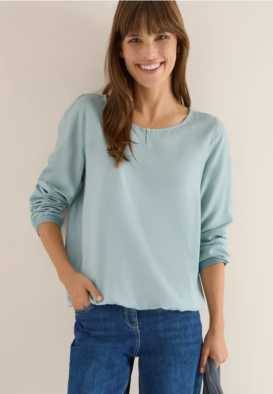 Blouse in effen kleur light mint blue