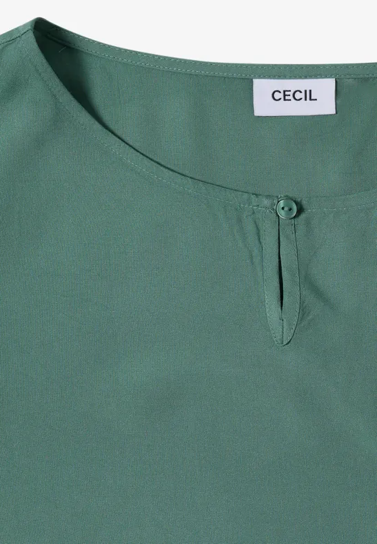 Bluse in Unifarbe jewel green