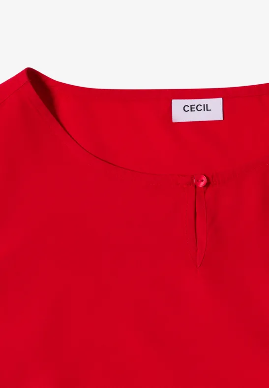 Blouse en couleur unie fiery red