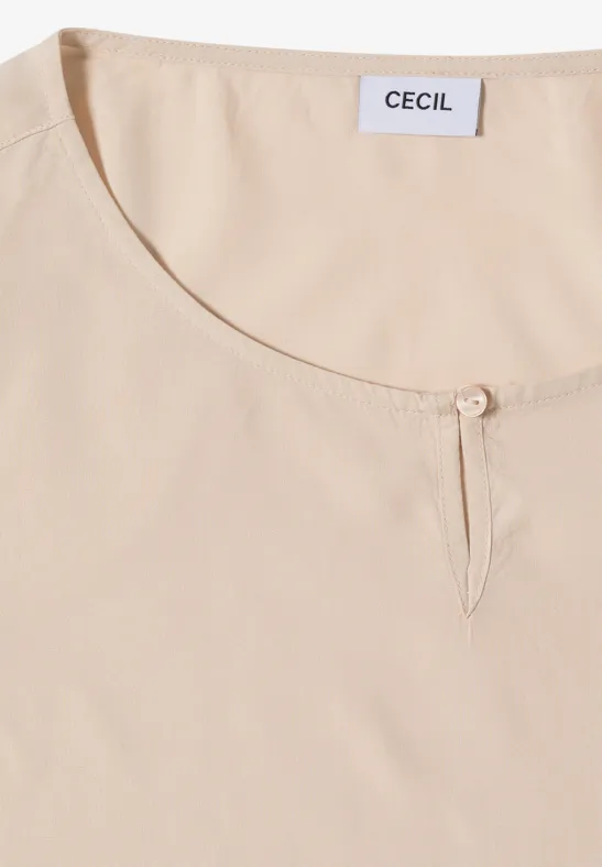 Bluse in Unifarbe oat milk beige