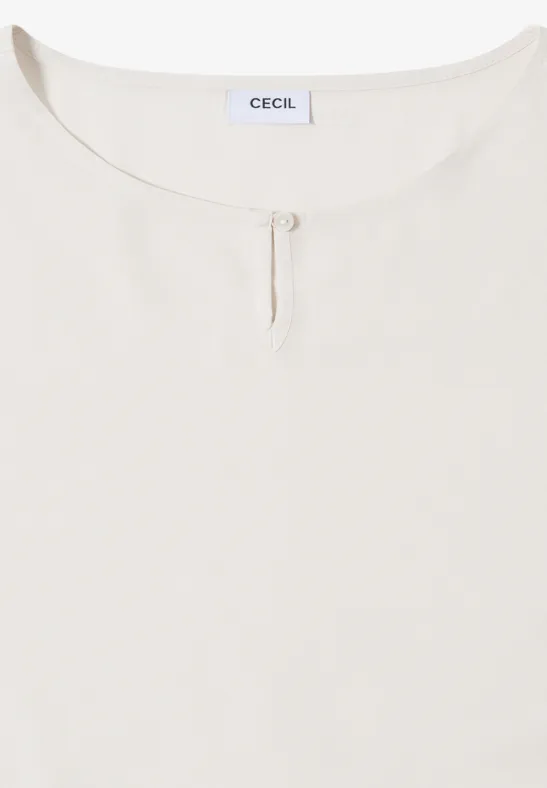 Blouse in effen kleur light greige