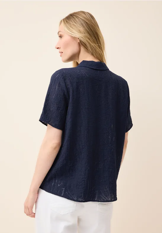 Blusenshirt mit Struktur urban navy blue
